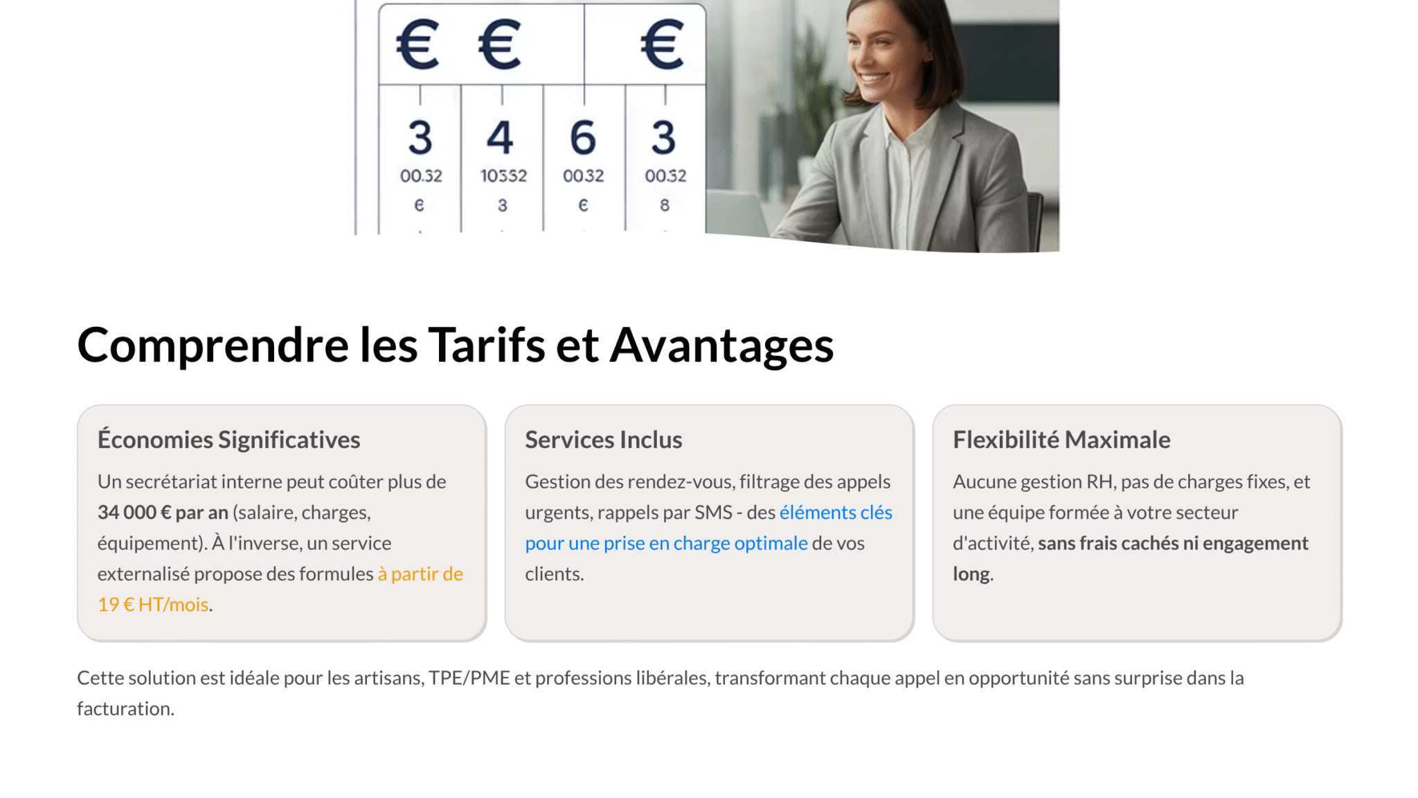 comprendre les tarifs et avantages du secretariat telephonique