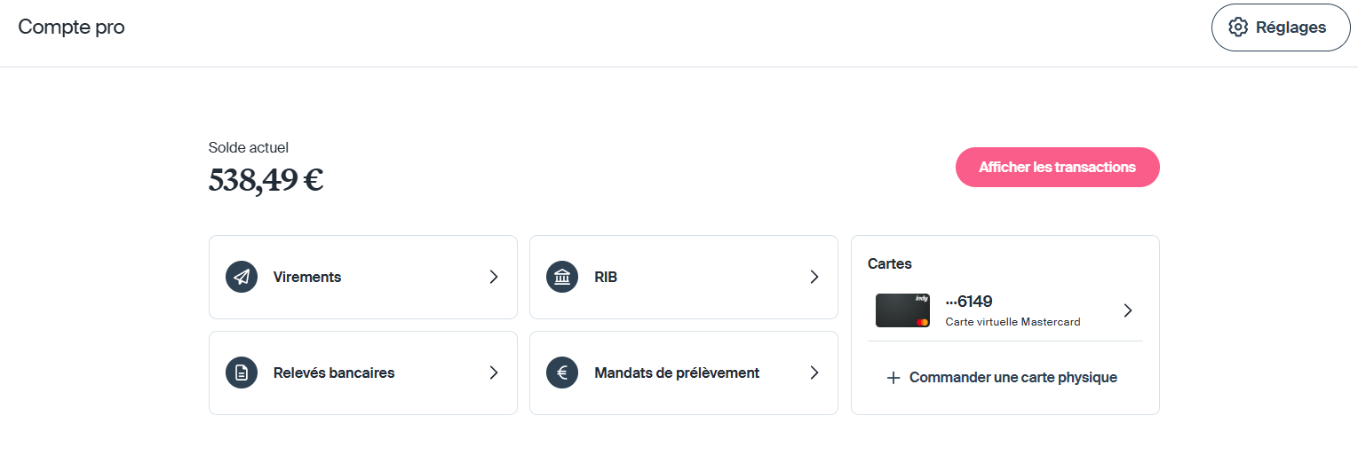 indy compte pro