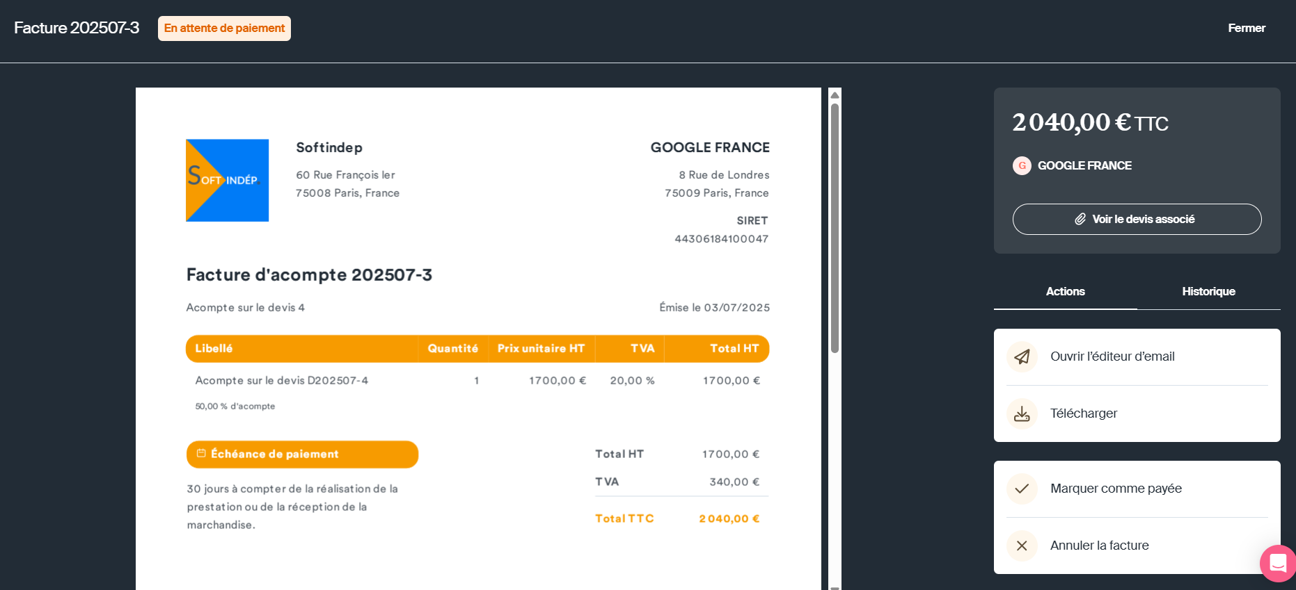 indy logiciel facturation