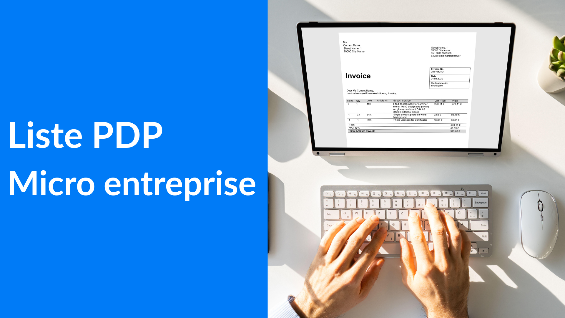 liste pdp micro entreprise
