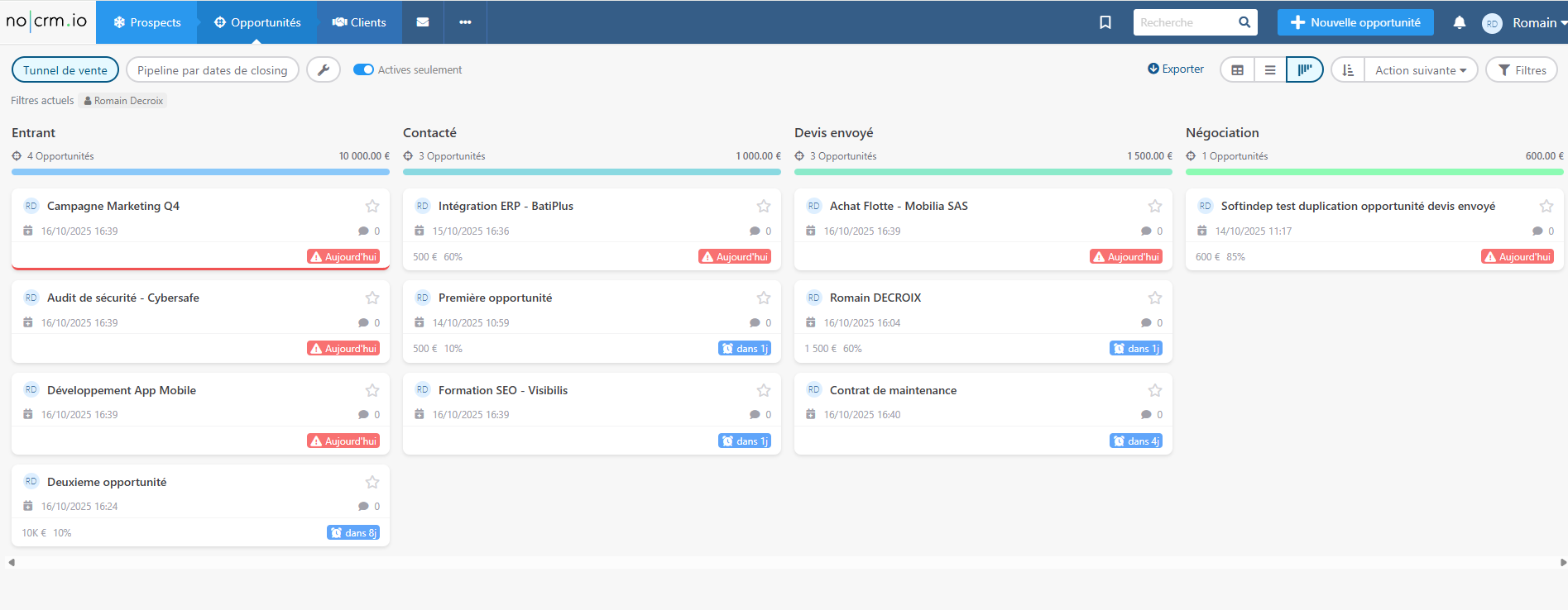 nocrm pipeline de vente