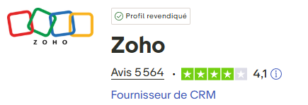 zoho avis client trustpilot