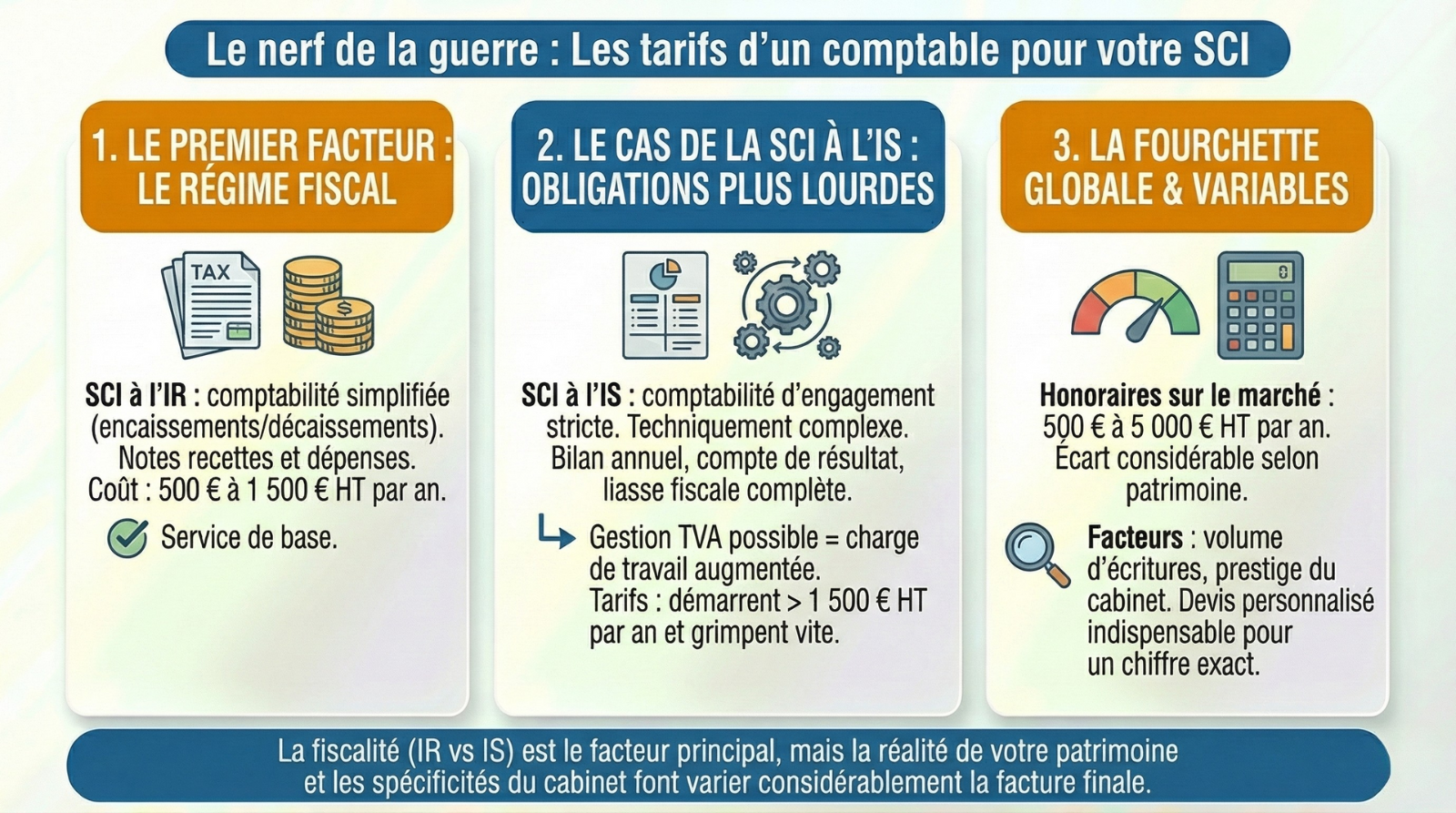 les tarifs comptable sci