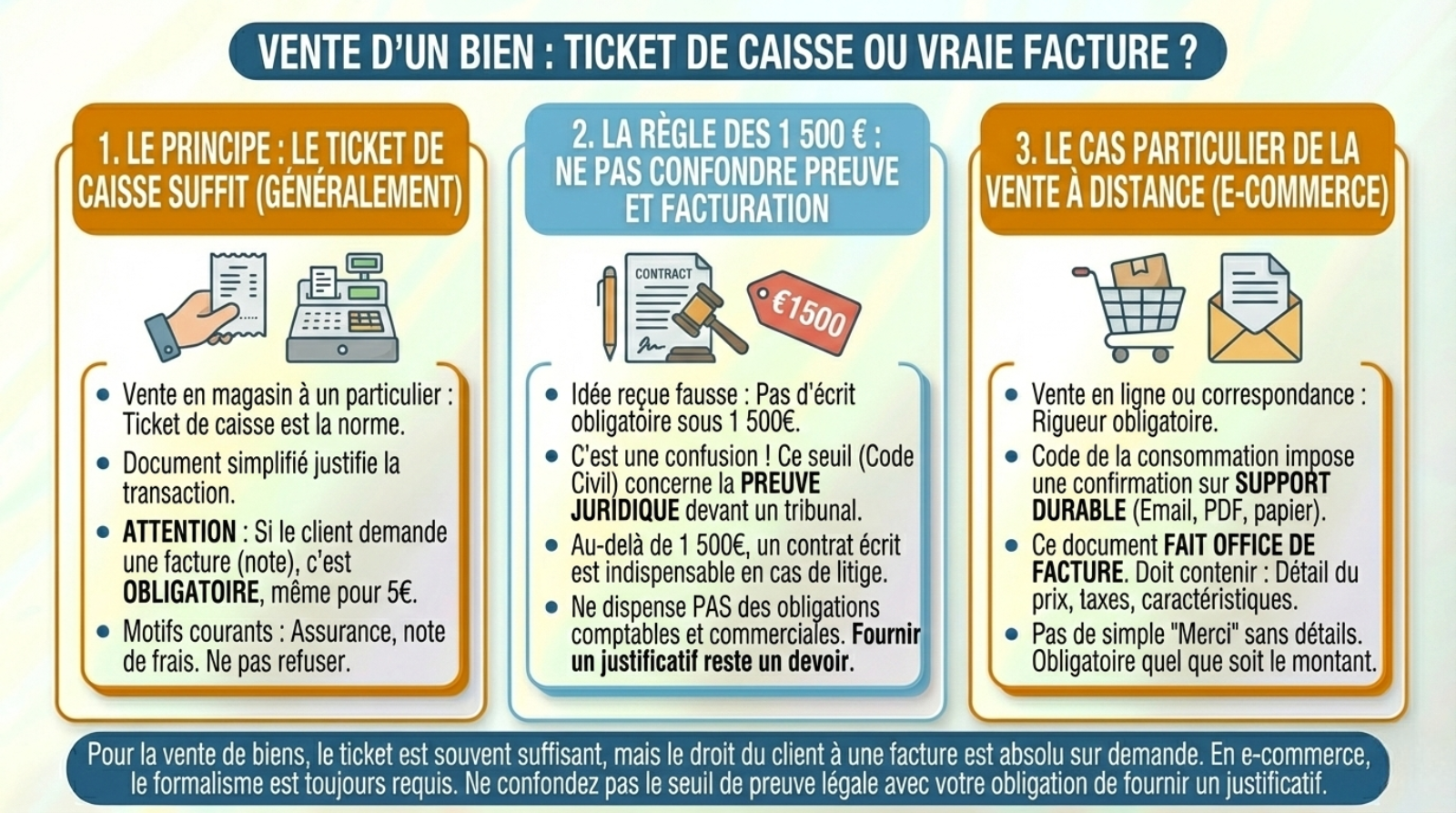 vente de bien facture particulier