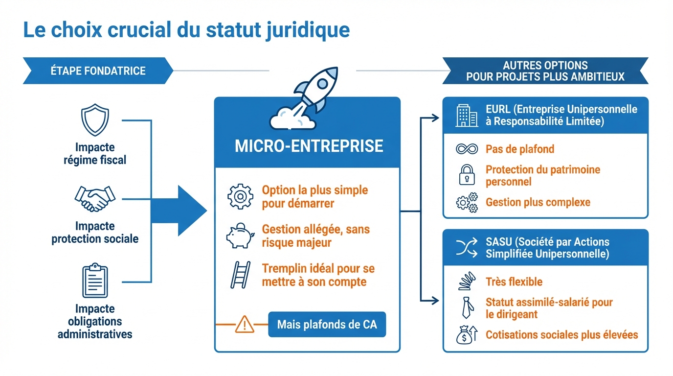 infographie le choix crucial du statut juridique devenir data scientist freelance