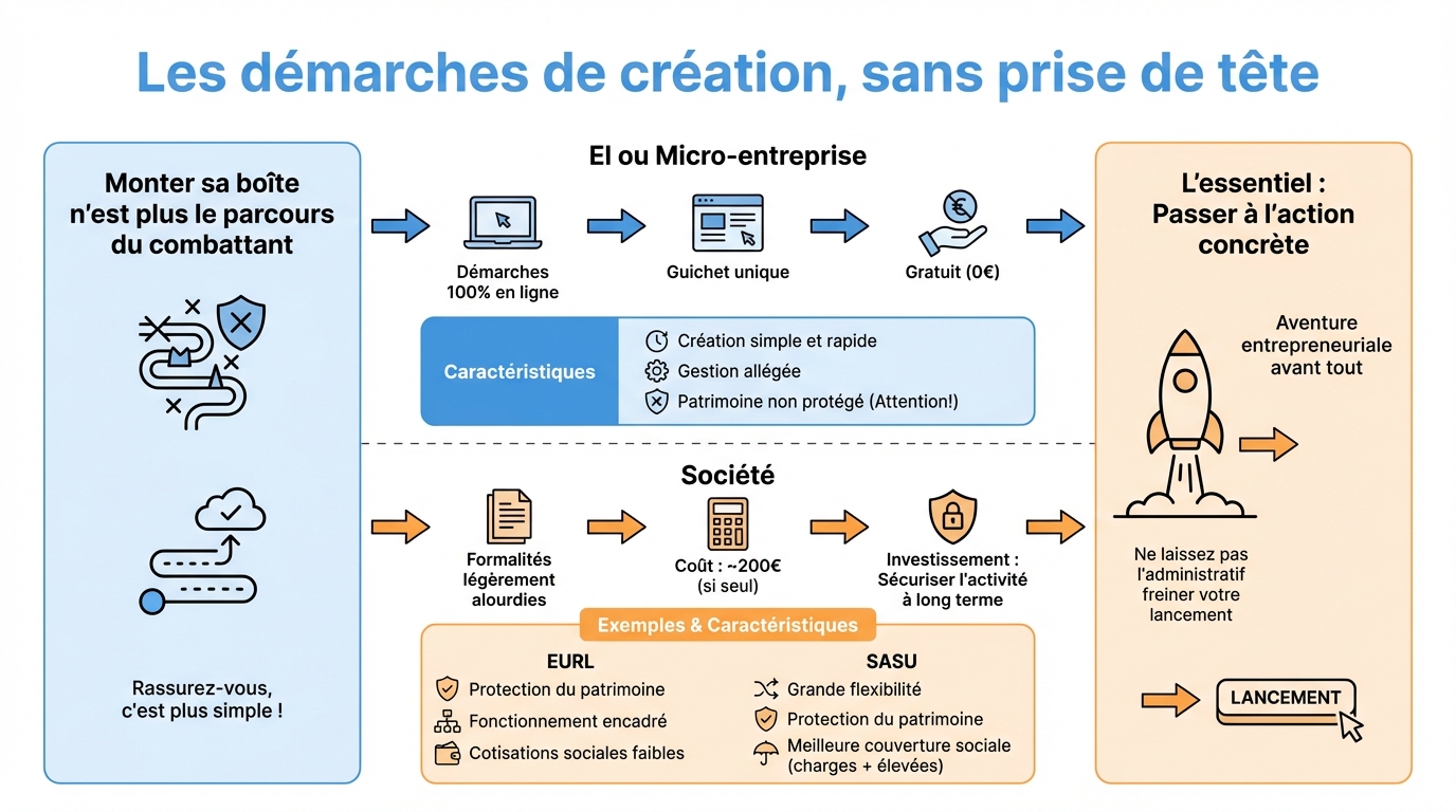 infographie les demarches de creation sans prise de tete devenir consultant seo freelance