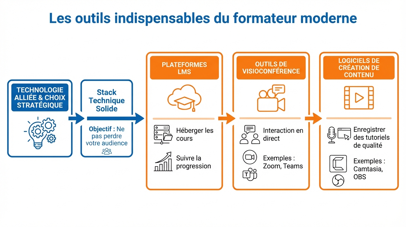infographie les outils indispensables du formateur moderne devenir formateur developpement web