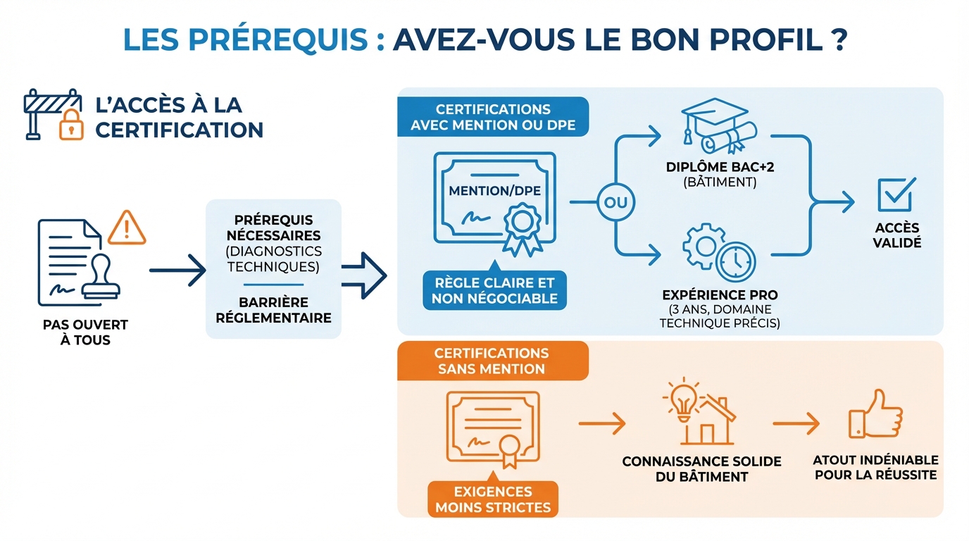 infographie les prerequis avez vous le bon profil diagnostiqueur immobilier independant