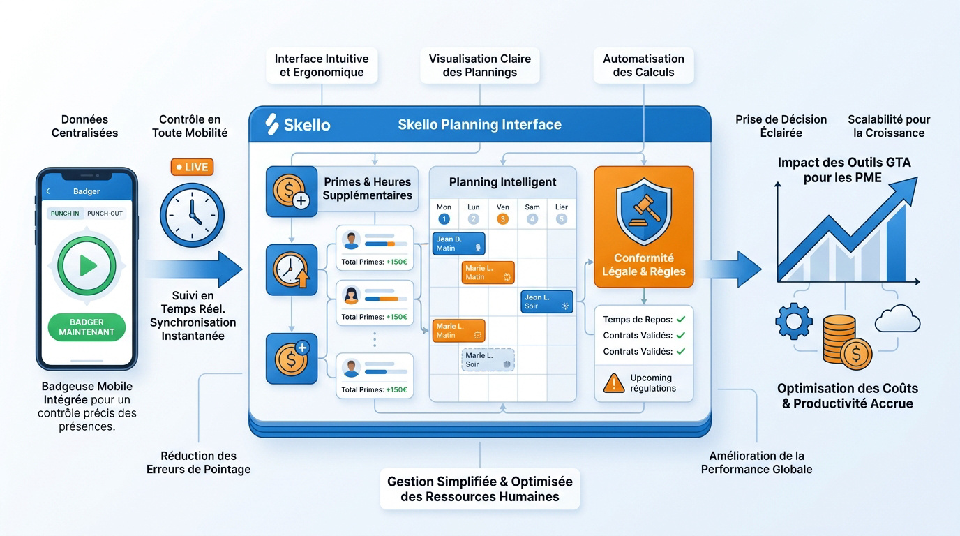 Interface de gestion RH et planning Skello pour optimiser les shifts