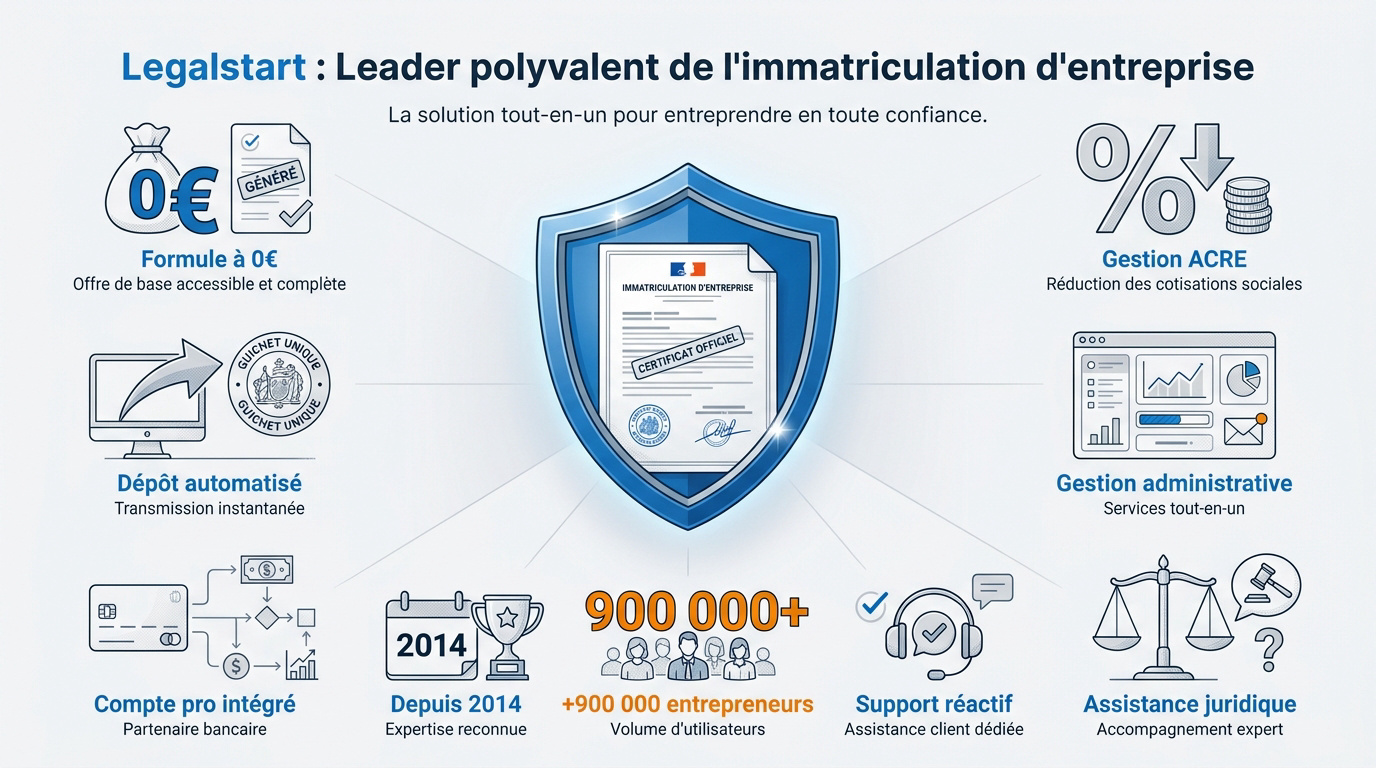 Plateforme Legalstart pour la création d'auto-entreprise en ligne