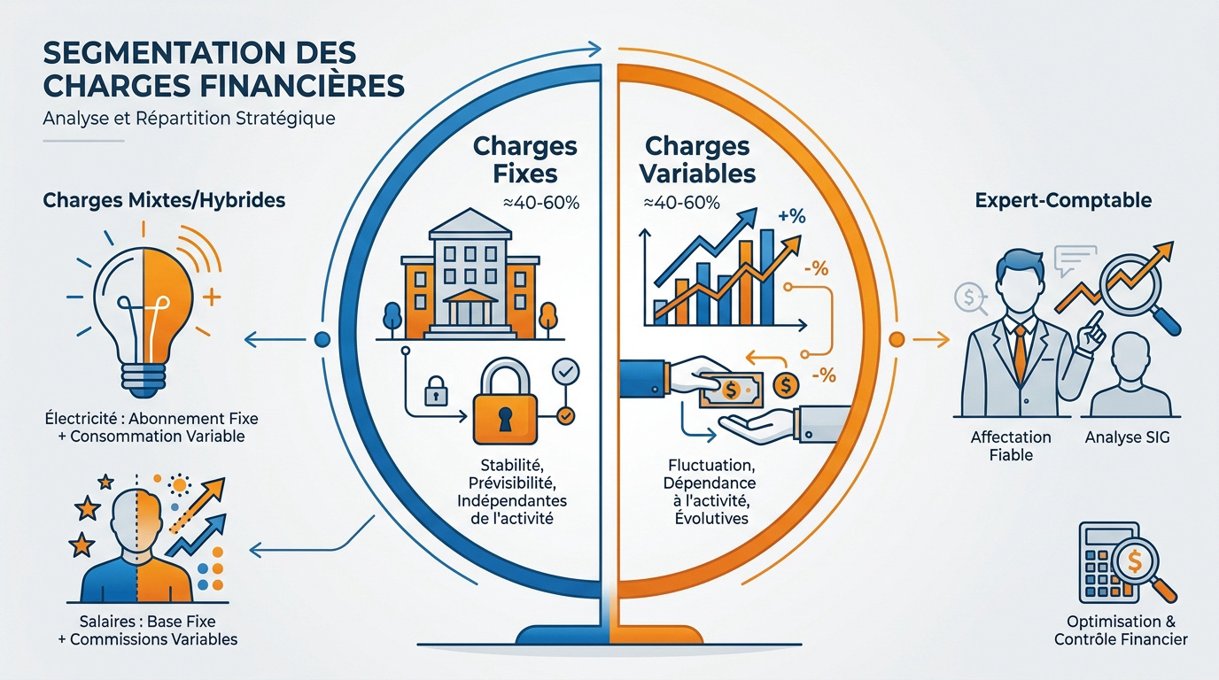Segmentation des charges fixes et variables pour le calcul du seuil de rentabilité